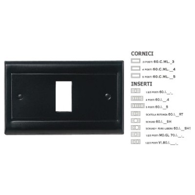 Cornice Metal.Liscio Nero