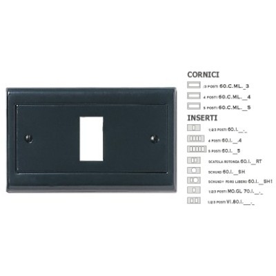 Cornice Grigio Antracite 4 Posti