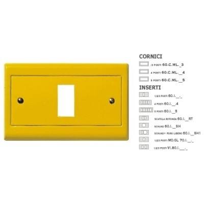 Inserto laccato Giallo 2 Fori