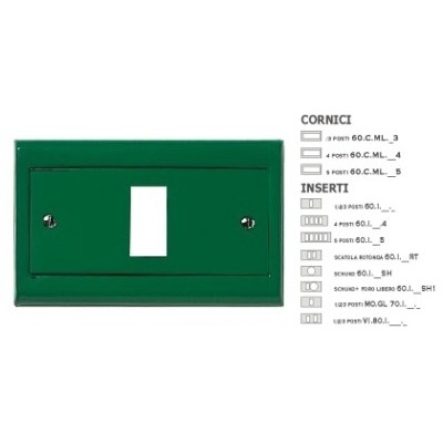 Inserto laccato Verde 2 Fori