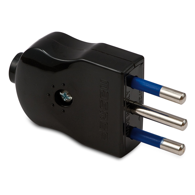 Spina COMPACT S11 2 poli+T 10A Nera