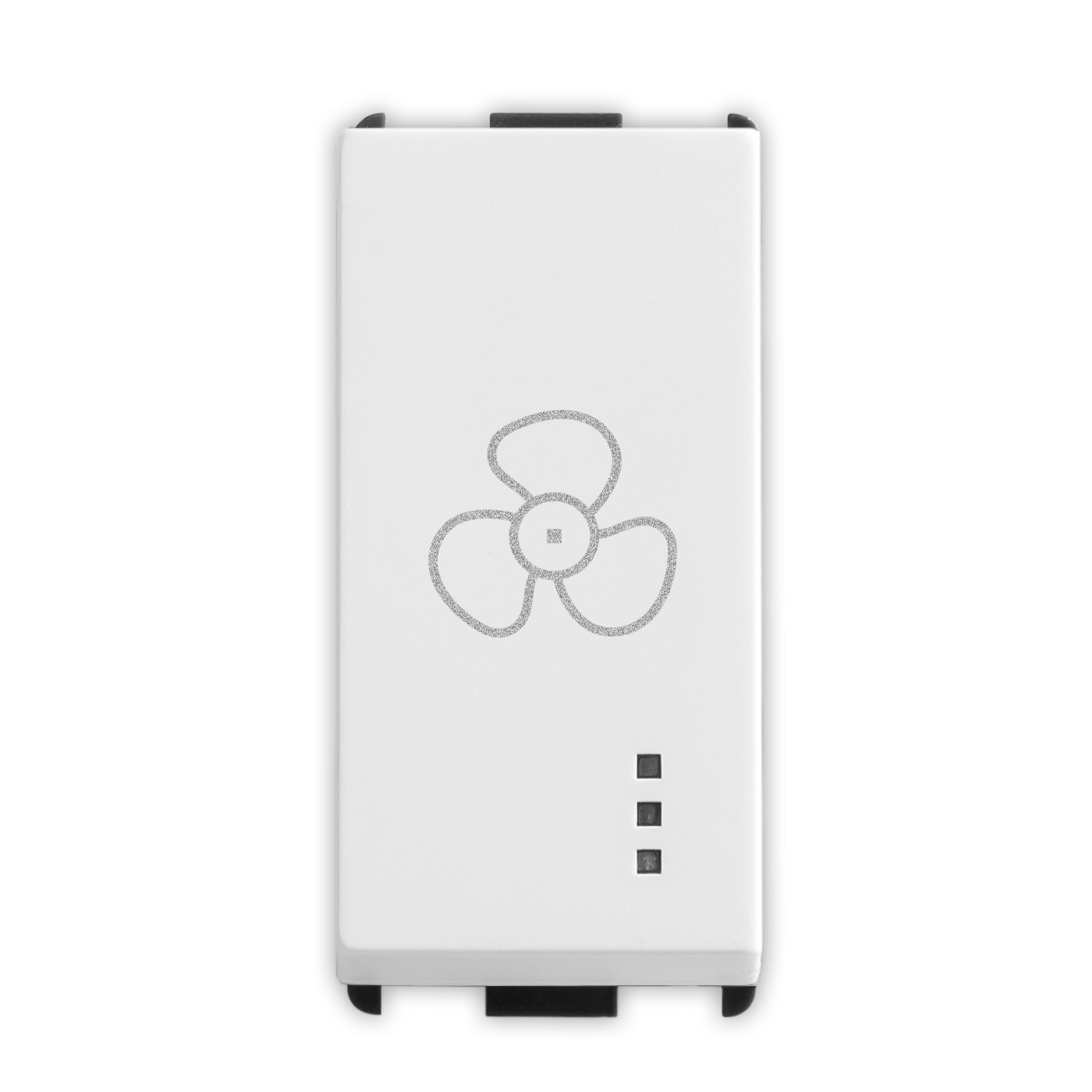 PIXIA Pulsante Ventilatore 10A NO White