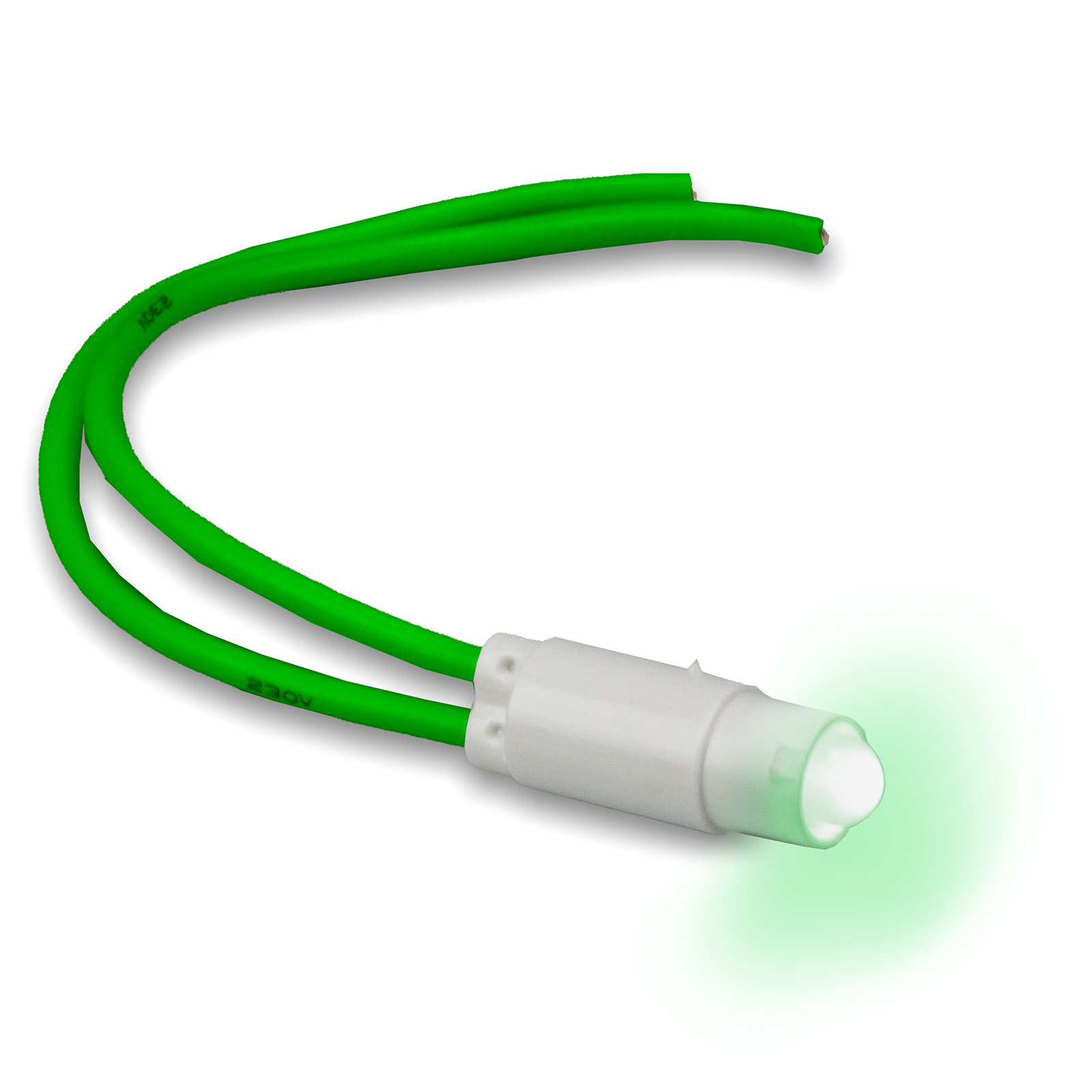 Lamp.PIXIA LED Verde 110/230V cavo mm100
