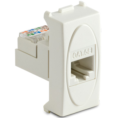 Presa RJ45 Plug 8-8 Cat.5e MODO BIANCO