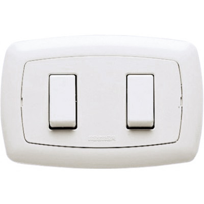 2 horizontal One pole switch 16A 250V Wh