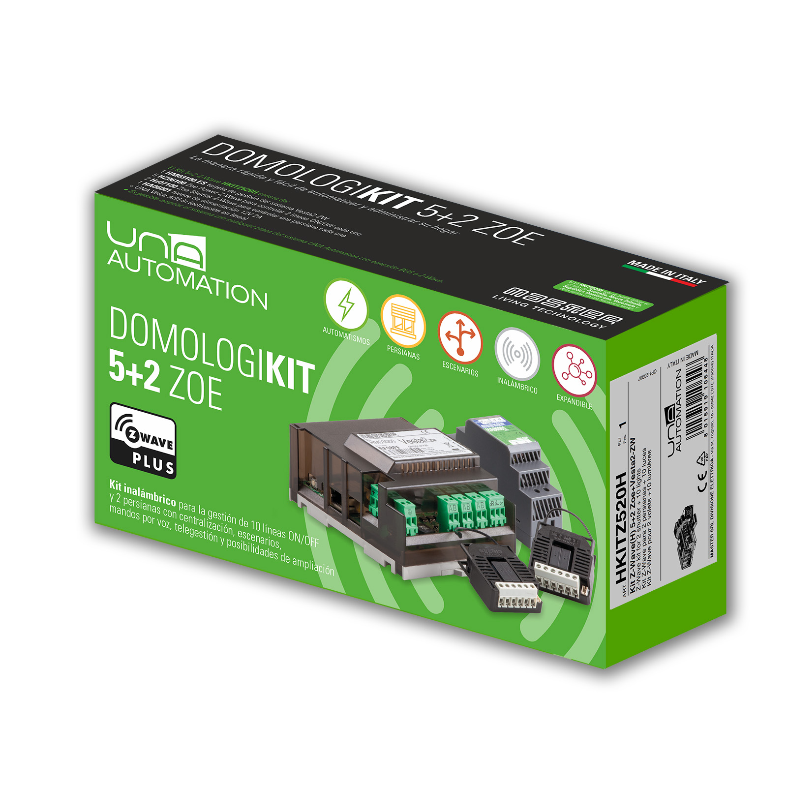 Kit Z-Wave 10 linee ON/OFF+2 Shutter