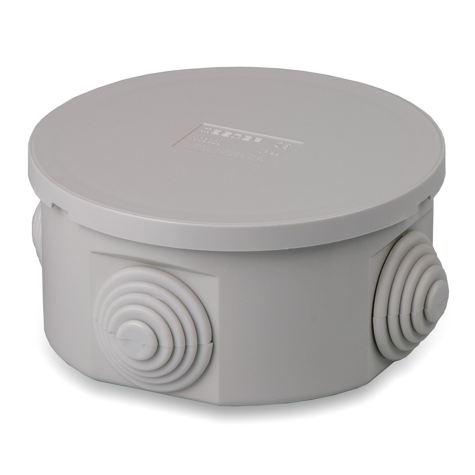 IP44 Sealed box with exit cones Ø80x40mm