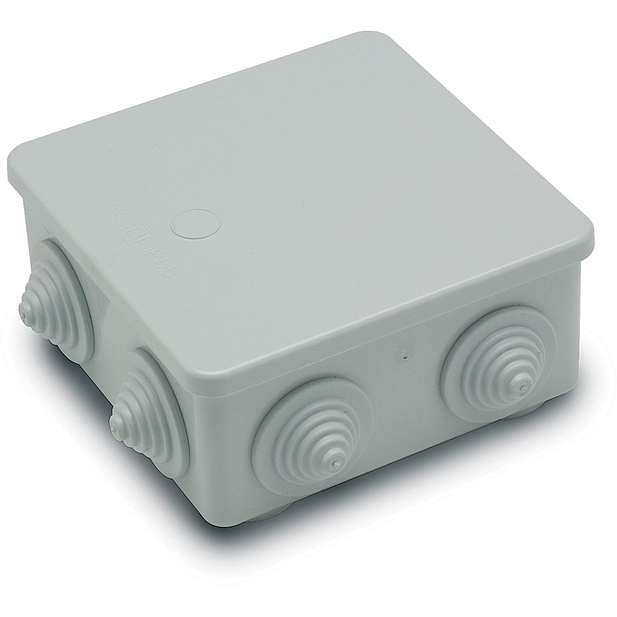Sealed box with exit cones 100x100x45