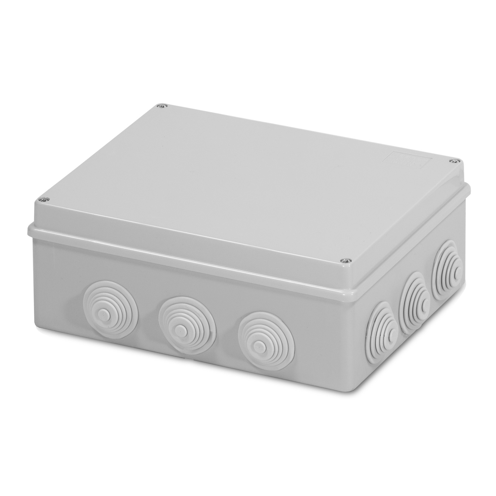 Sealed box 240x190x90 IP55 with cones