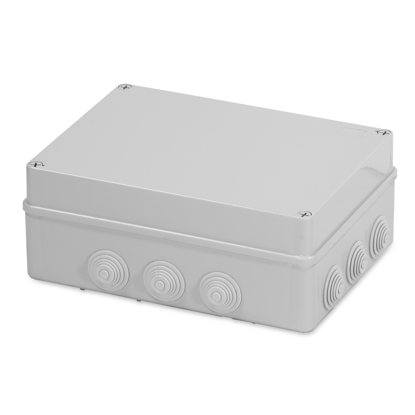 Sealed box 300x220x120 IP55 with cones