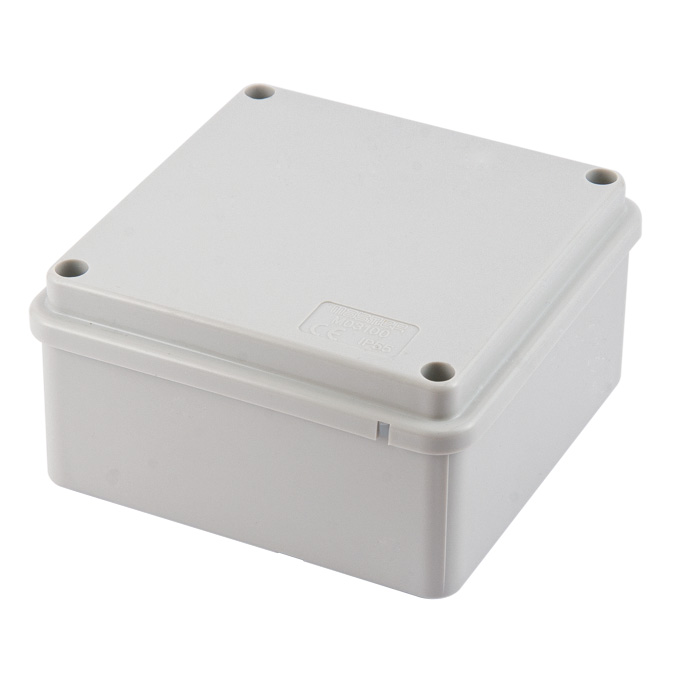 Sealed box 100x100x50 IP56 with screws