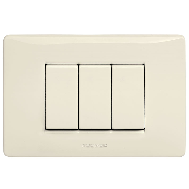 MIX 3 interruttori 1P 16AX c/Pl. Beige