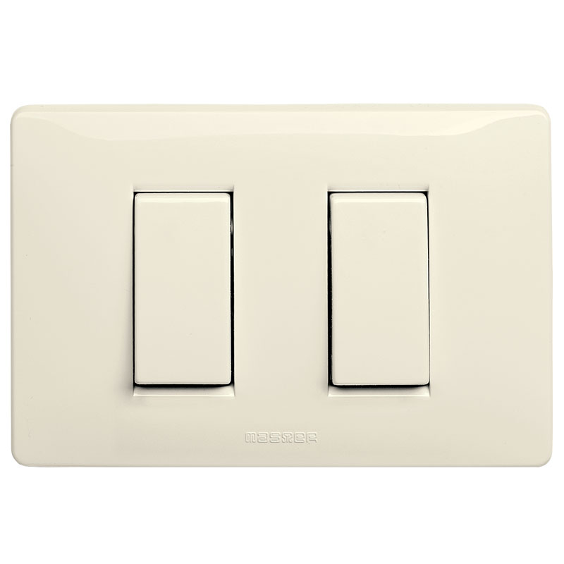 MIX 2 Deviatori 1P 16AX c/Pl. Beige