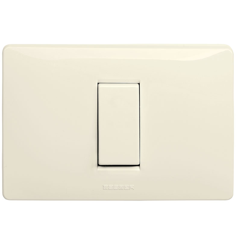 MIX Deviatore 1P 16AX c/Placca Beige