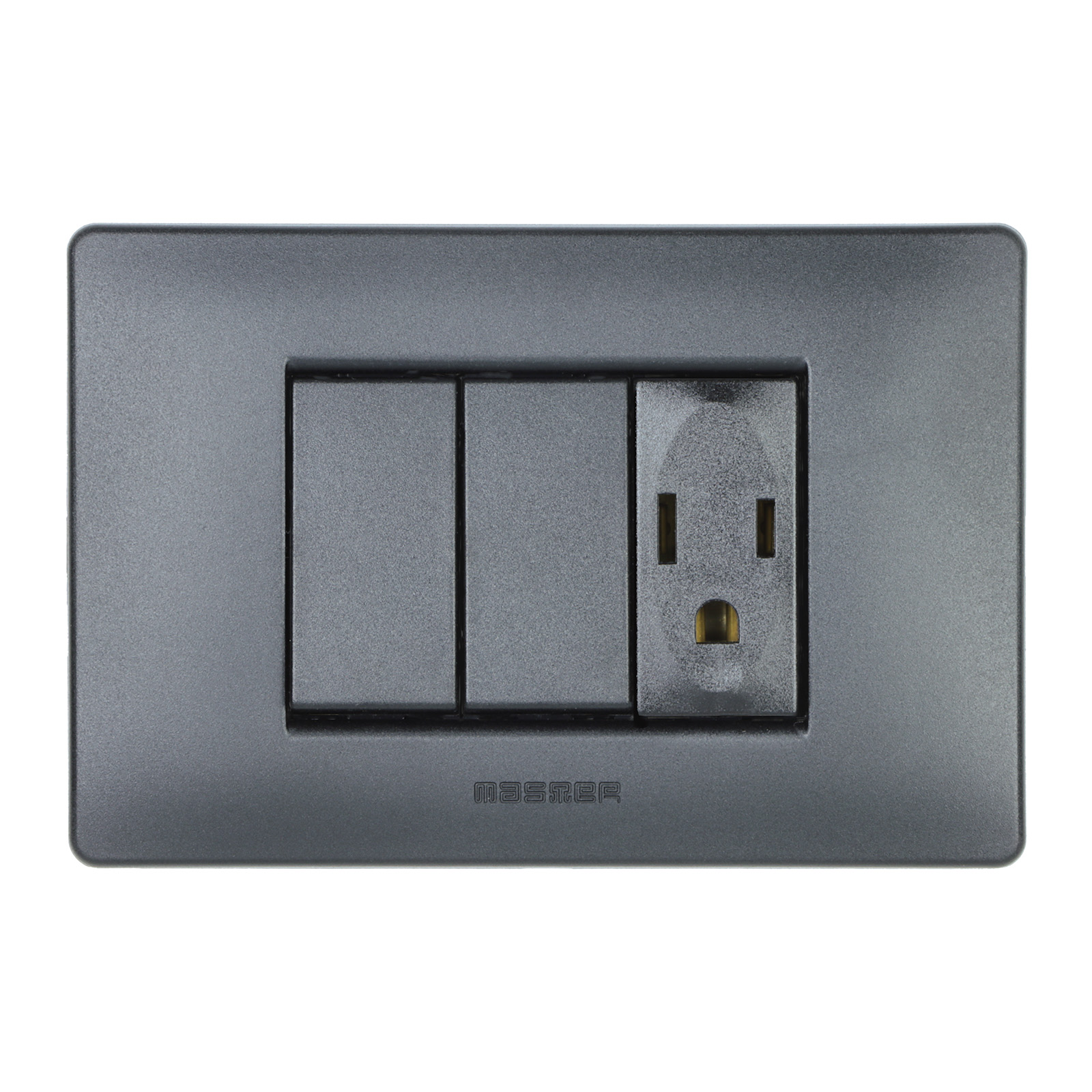 2 interruptor 3way 1P 16AX+Toma 2P+T 15A