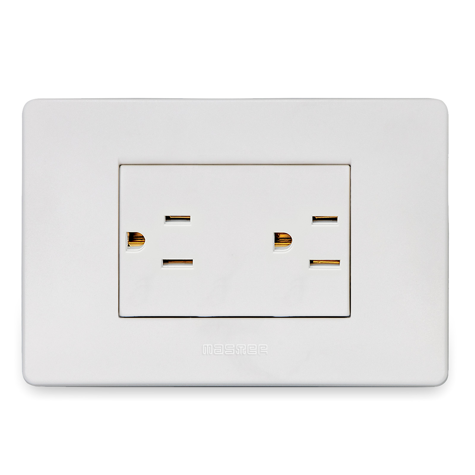 Double 2P+E 15A 127V American White