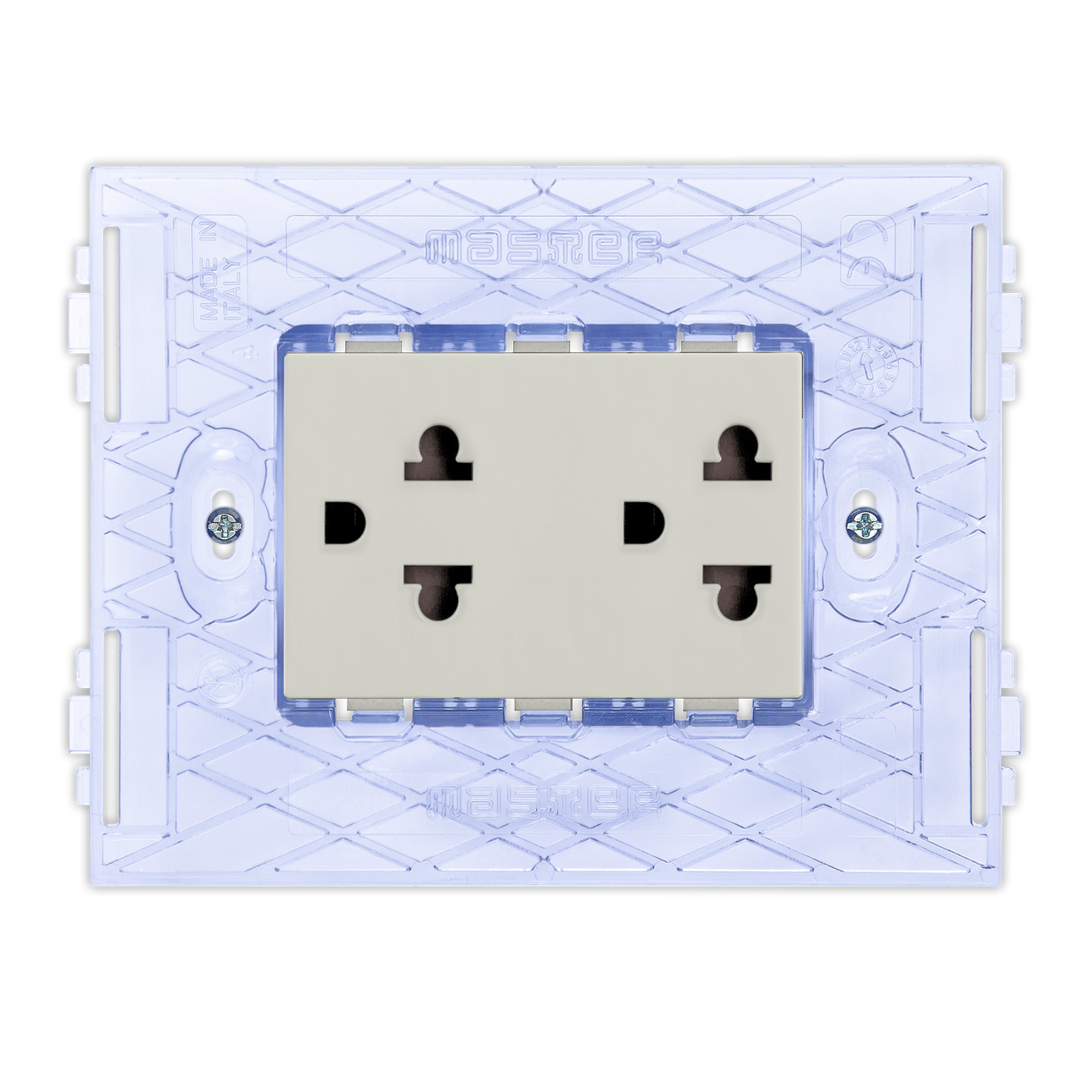 PIXIA Toma doble EuroAmer SAND +soporte
