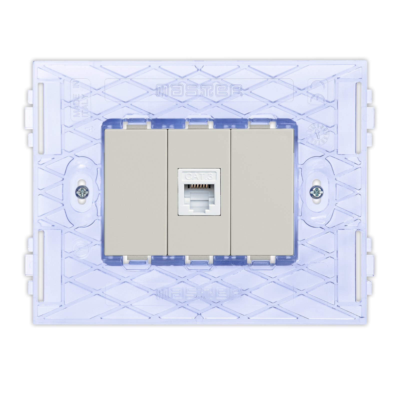 Telephone socket, 1 plug 6/6 Light Sand