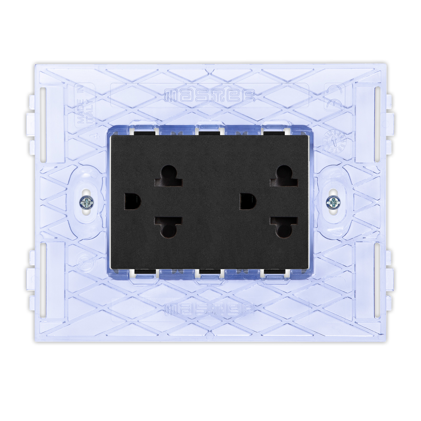 PIXIA Toma doble EuroAmer BLACK +soport