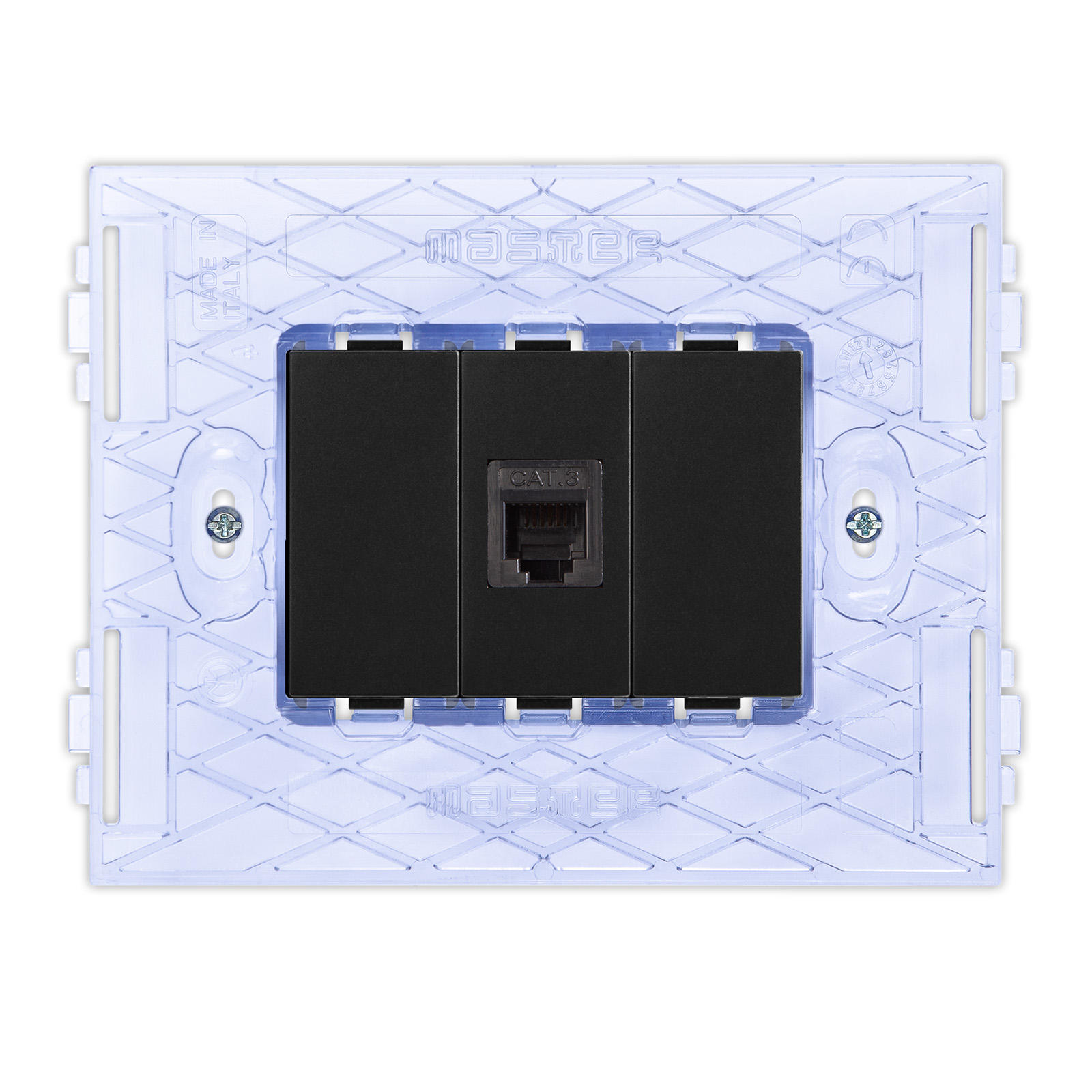 Telephone socket, 1 plug 6/6 Blackbord