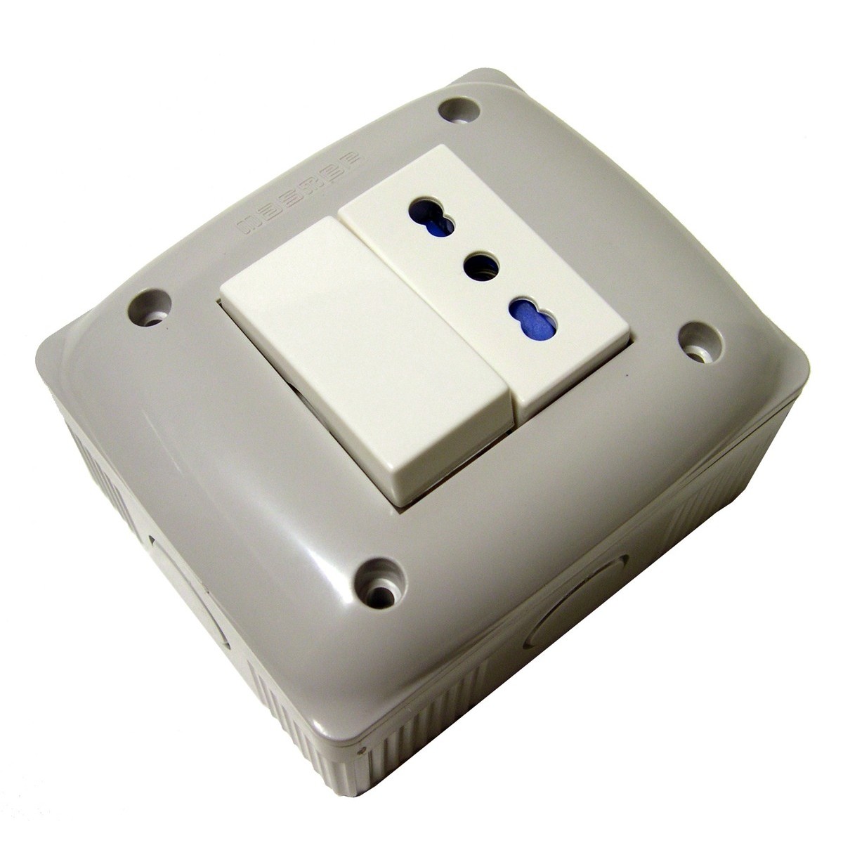 IP40 box two-way switch + italian socket