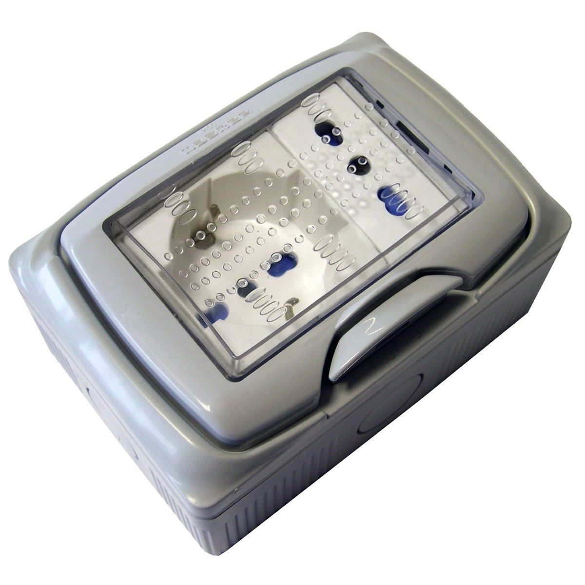 IP55 box with 2x 16A 2P+E sockets