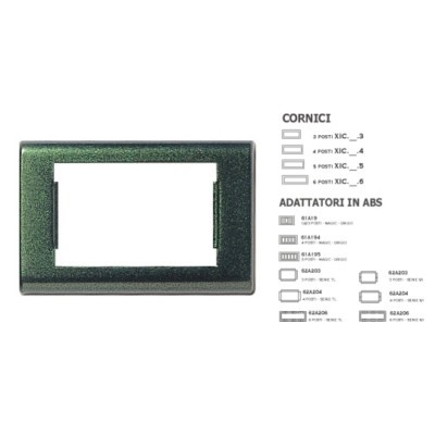 Placa GIOTTO verde sotobosque 4 módulos