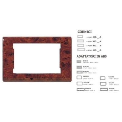 Placa GIOTTO madera nudosa 5 módulos